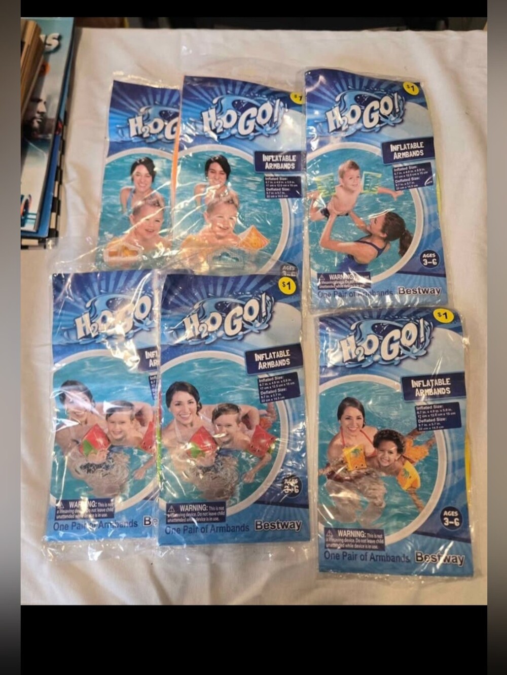 H2O GO! Inflatable Kids Armbands (6)